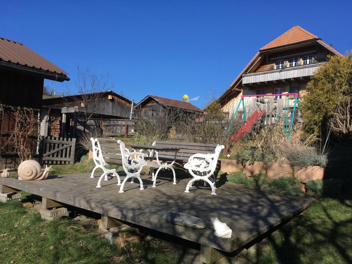 3,5 Zimmerferienwohnung Schwalbenäscht Rüeggisberg Exterior foto